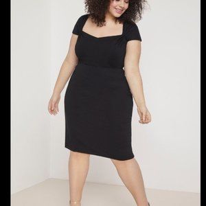 Eloquii black sheath dress midi size 16